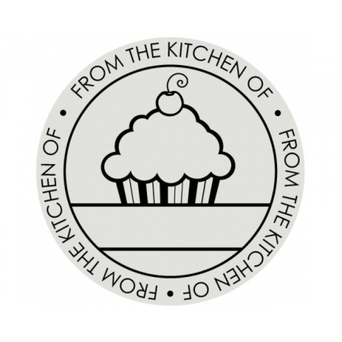the cupcake self - inking circle stamp