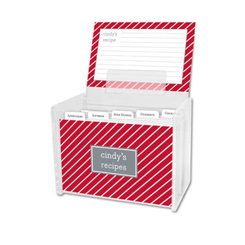 boatman geller greek key navy recipe box