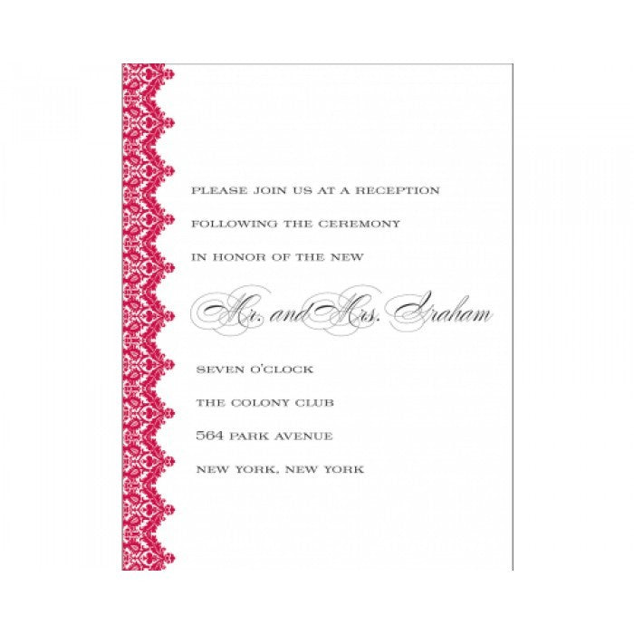 ellis & andrew reception card