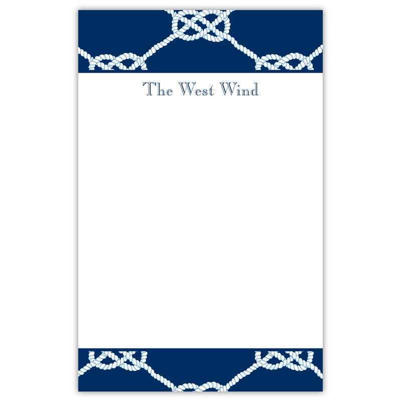 boatman geller nautical knot navy notepad