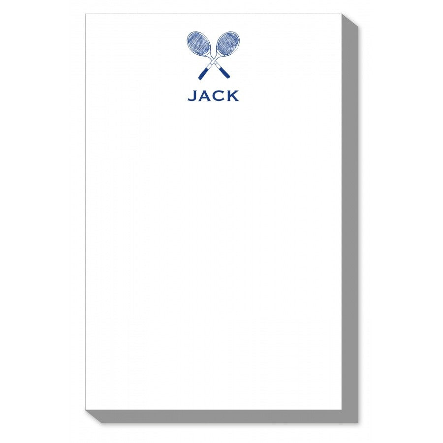 Crossed Tennis Blue Notepads