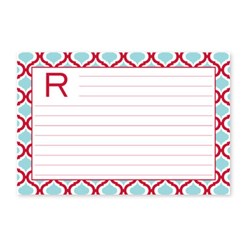 boatman geller alex houndstooth black recipe card