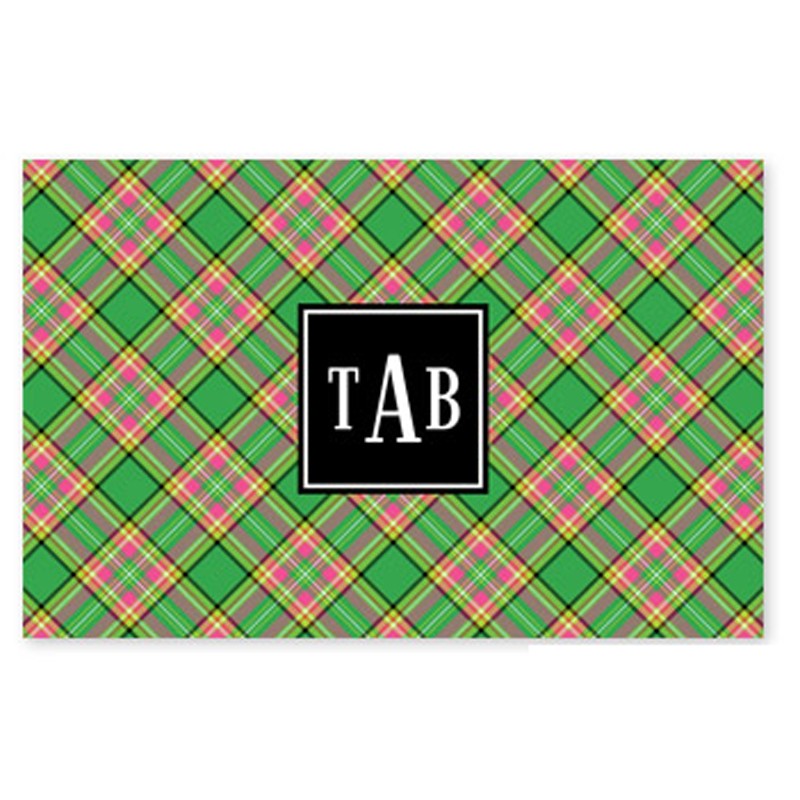 boatman geller preppy plaid disposable placemats