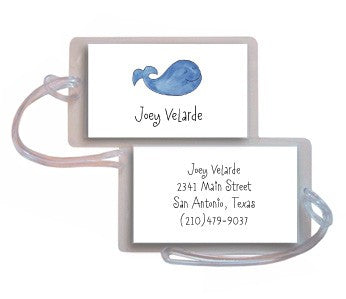 personalized luggage tags whale of a time tag