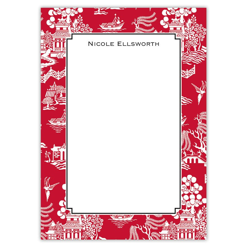 boatman geller chinoiserie red large flat