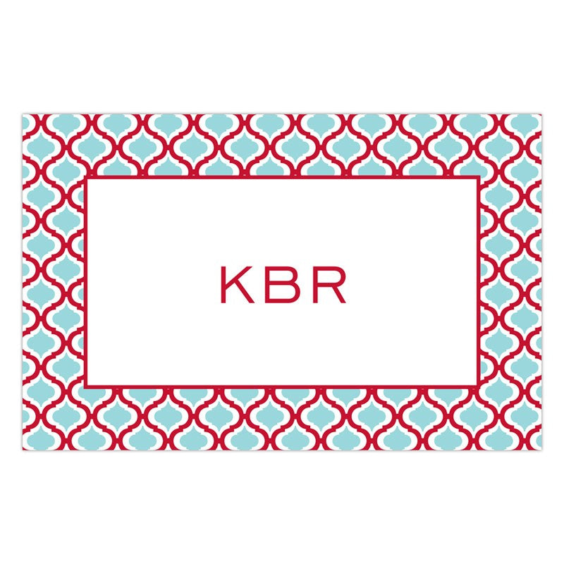 boatman geller kate red & teal placemat