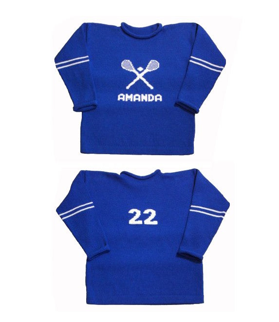 personalized lacrosse sweater