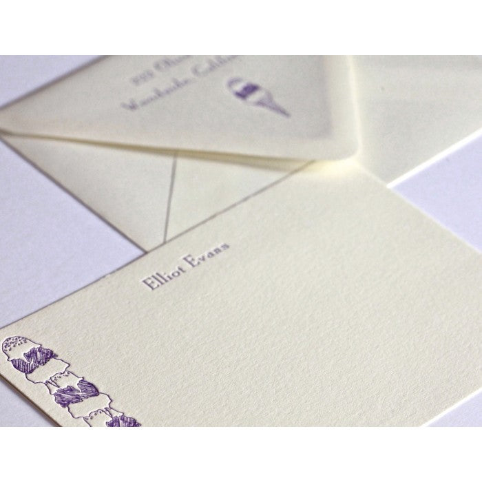 ice cream baby stationery