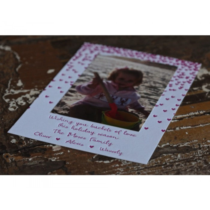 buckets of love holiday card