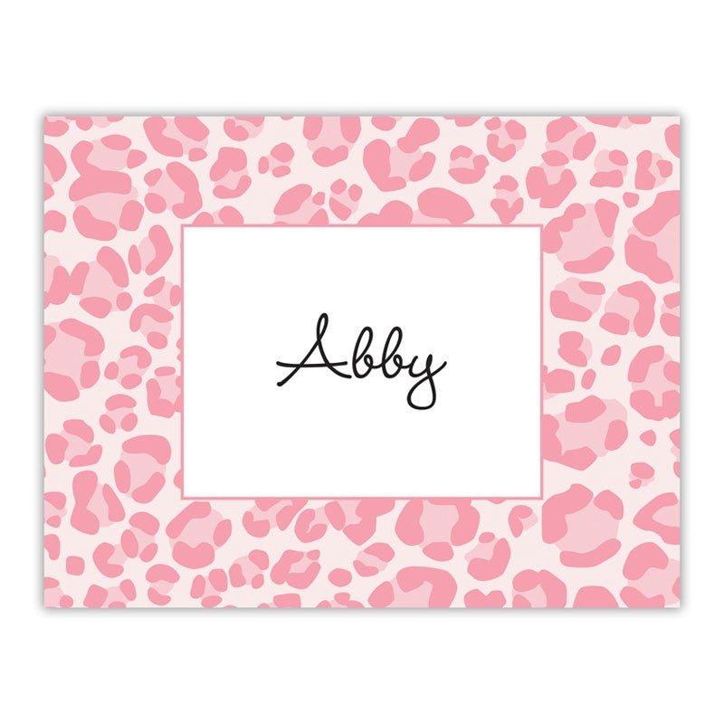 boatman geller leopard pink foldover note