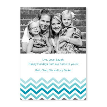 boatman geller chevron ombre teal photocard