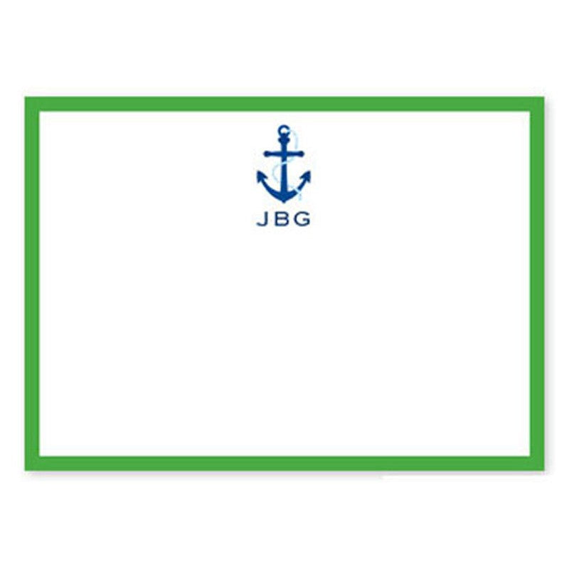 boatman geller icon anchor with border flat notecard