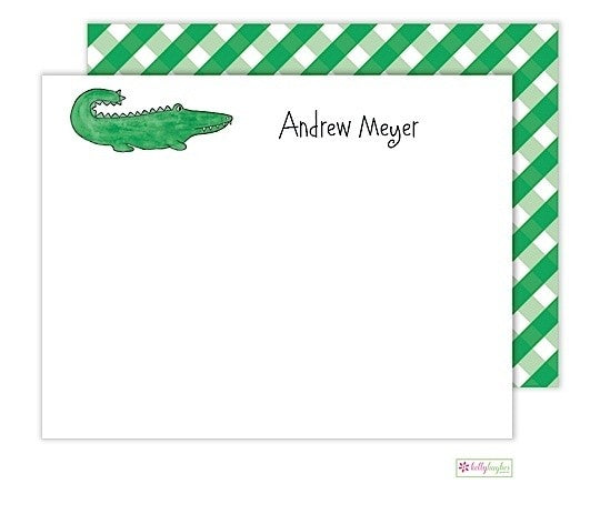 personalized - green gator flat notes