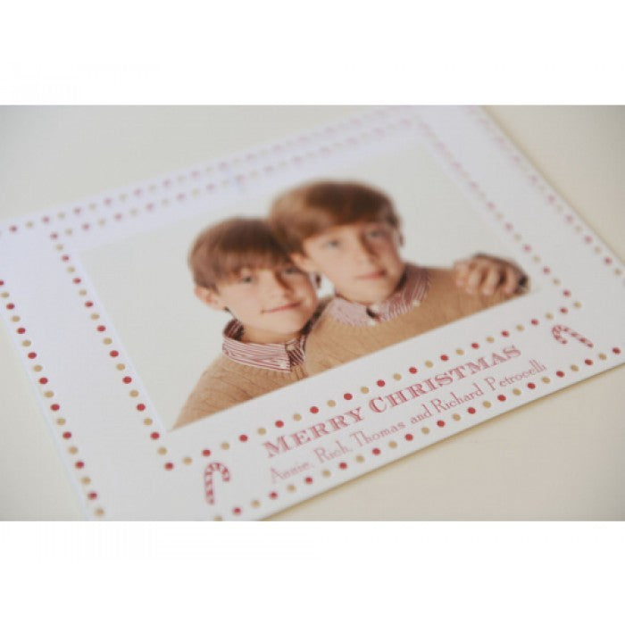candy cane holiday card