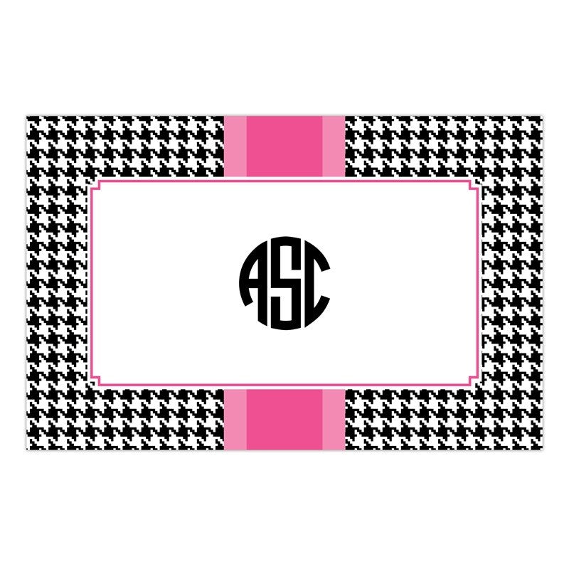 boatman geller alex houndstooth black disposable placemats