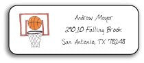 personalized address labels basketball star