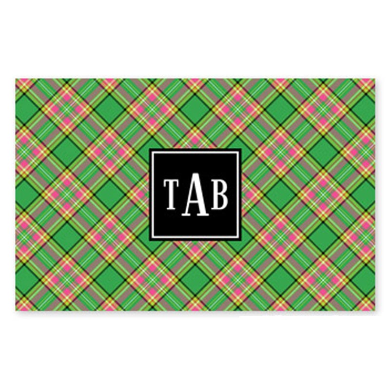 boatman geller preppy plaid placemat