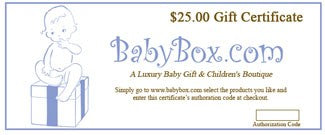 BabyBox.com Gift Certificate - $25.00