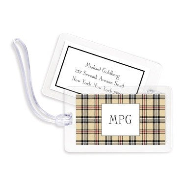 boatman geller town plaid bag tags