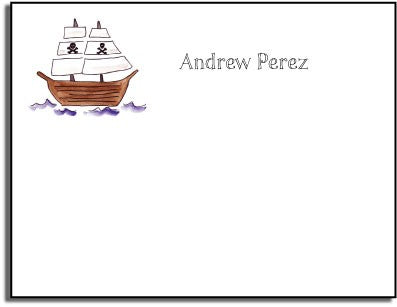 personalized kids notes - ahoy matey