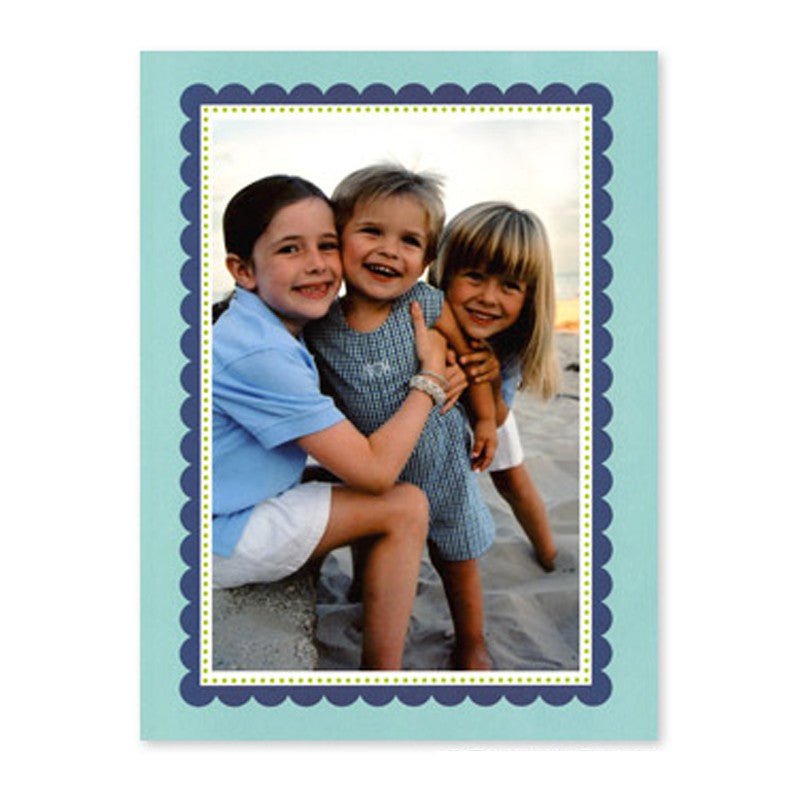 boatman geller scallop blue with navy photocard
