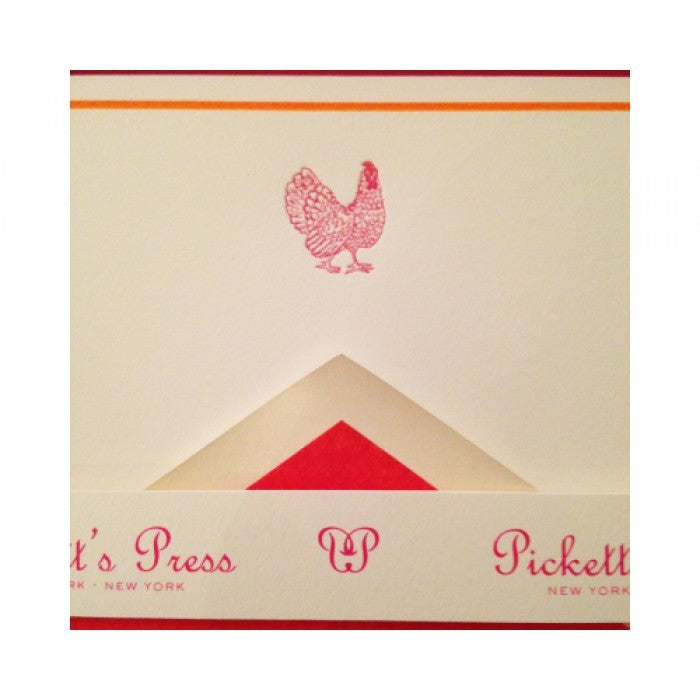 red rooster note cards