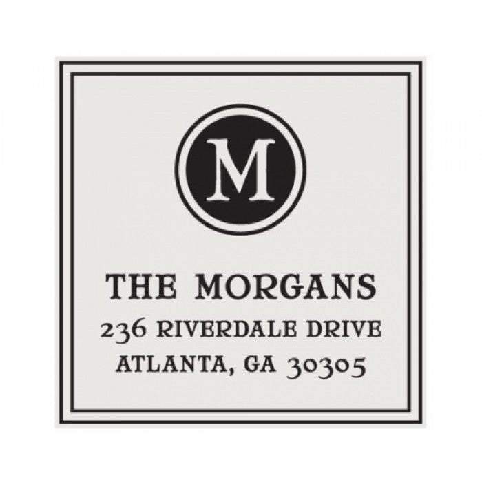 the morgans self - inking square stamp