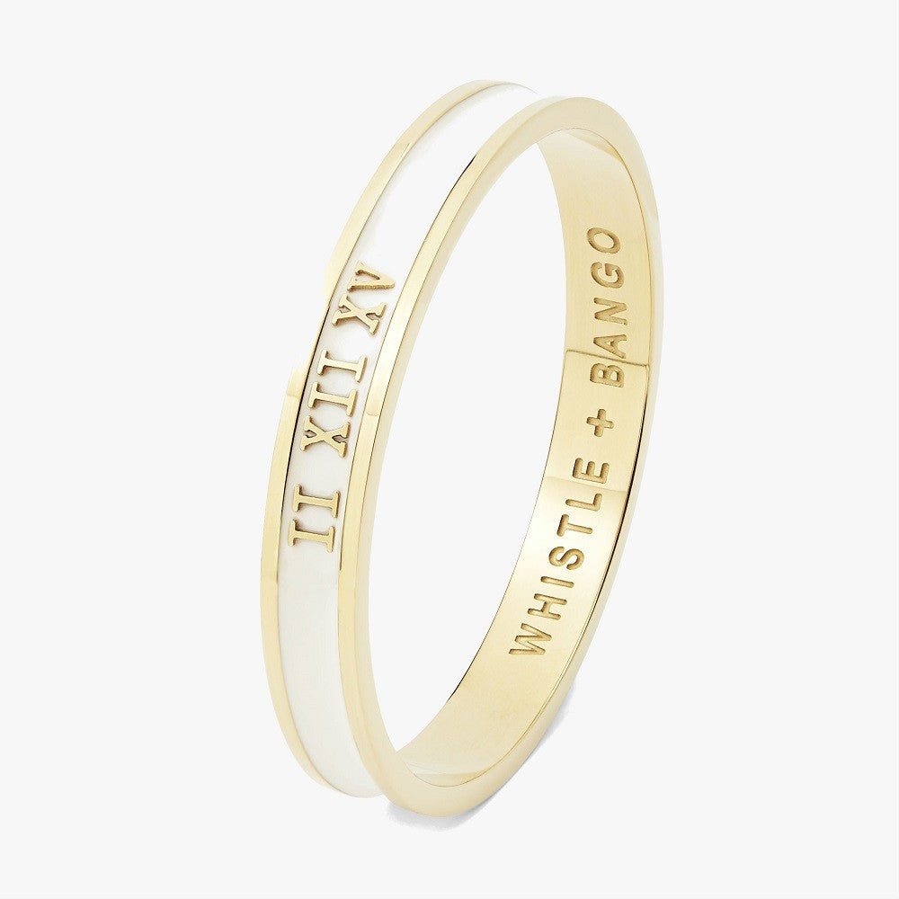 personalized bangle with roman numerals