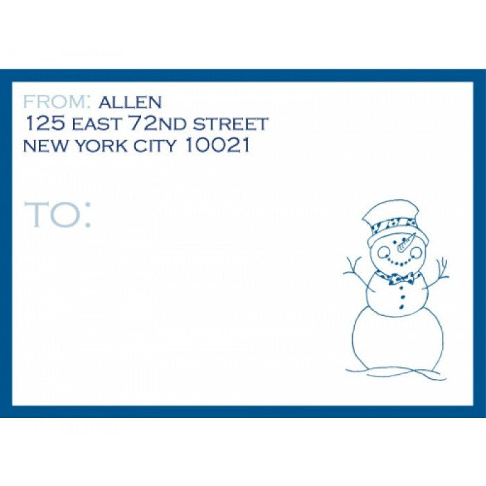 snowman large mailing stickers