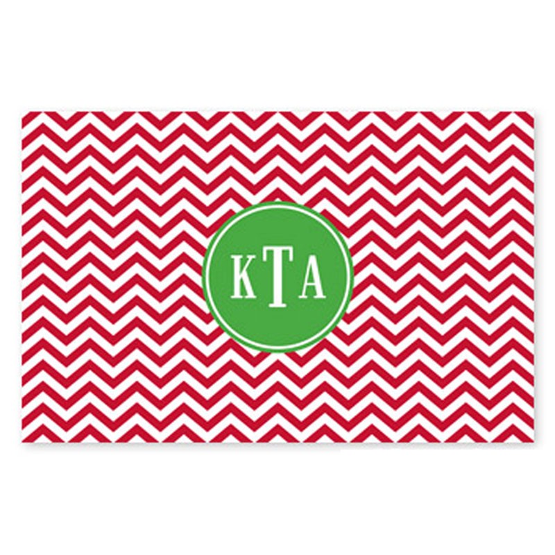 boatman geller chevron red placemat