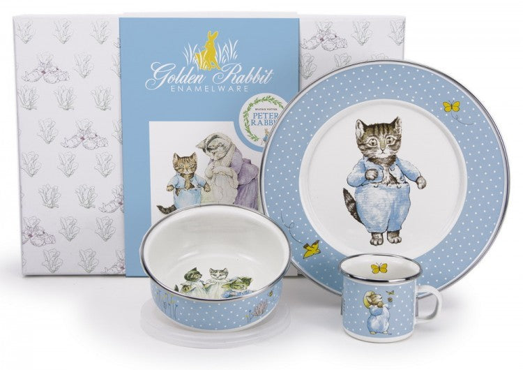 golden rabbit tom kitten dish set