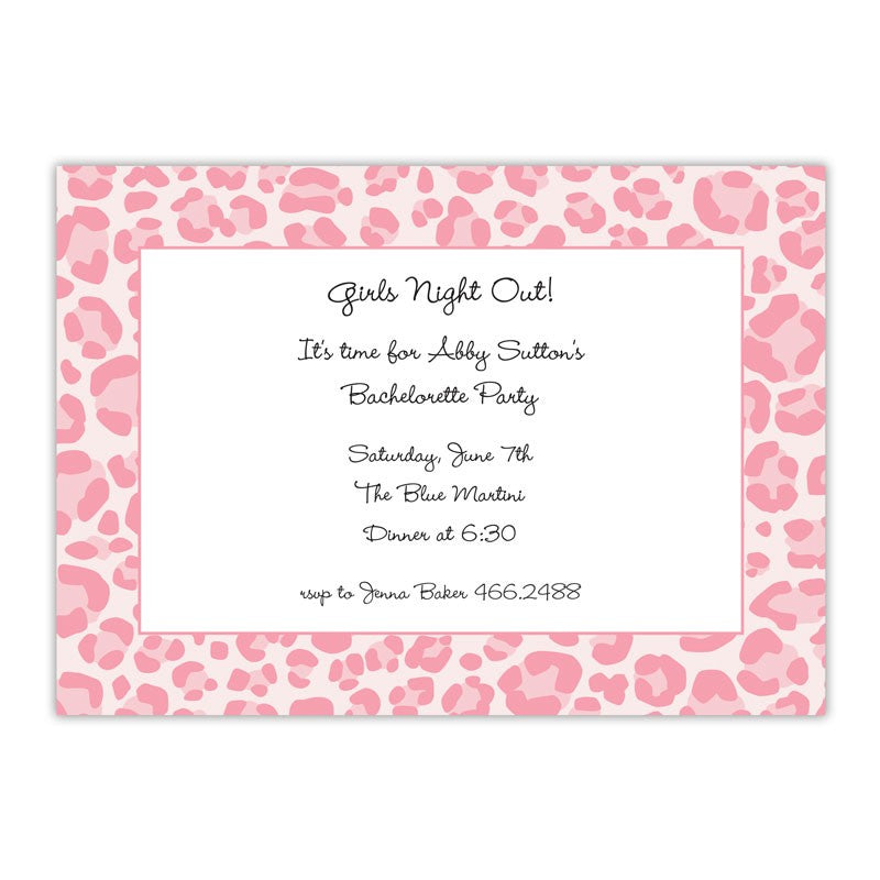 boatman geller leopard pink large flat notecard