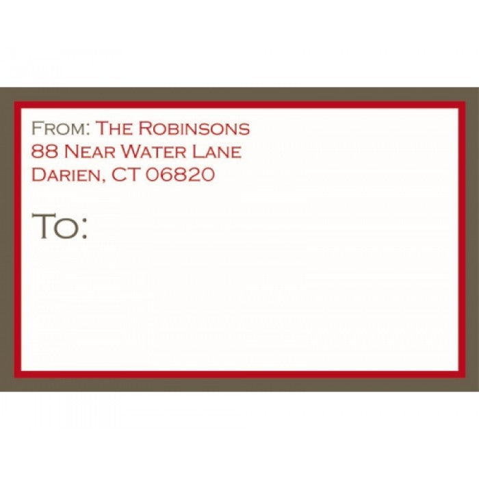 simple gray mailing stickers