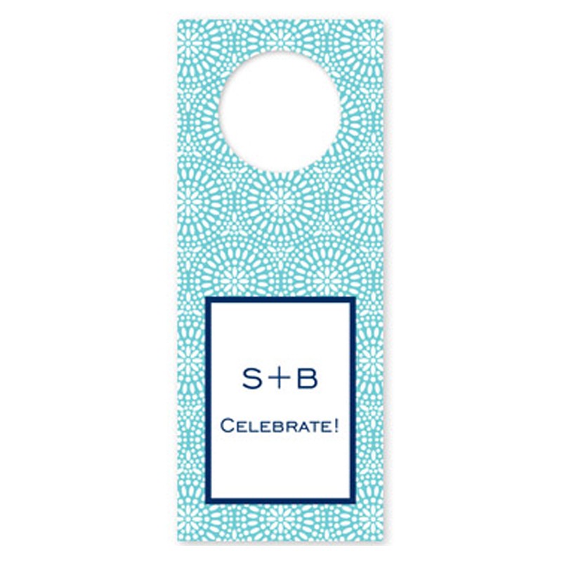 boatman geller bursts teal wine tags