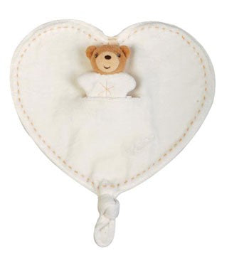 organic naturel teddy bear heart