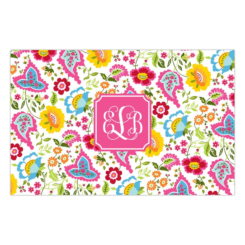 boatman geller bright floral disposable placemats