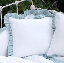 custom square embroidered pillow