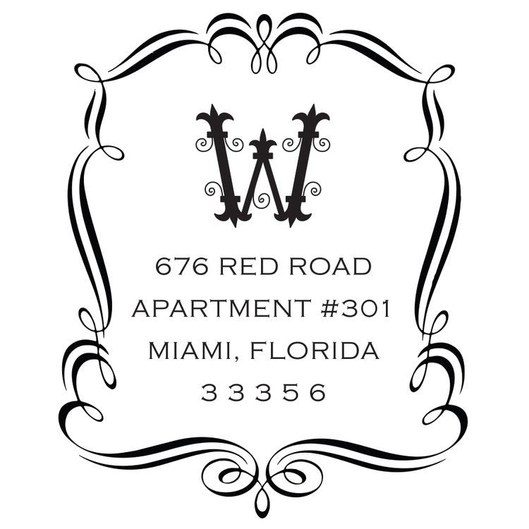 haute papier return address stamp 9
