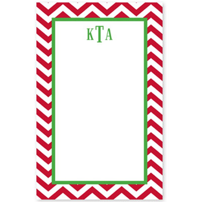 boatman geller chevron red notepad