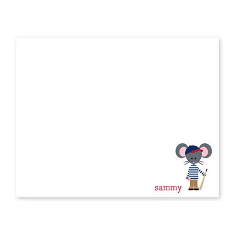boatman geller george baseball small flat notecard