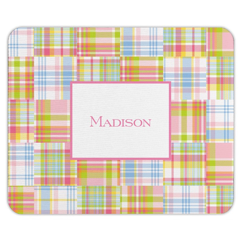 boatman geller madras patch pink mouse pad
