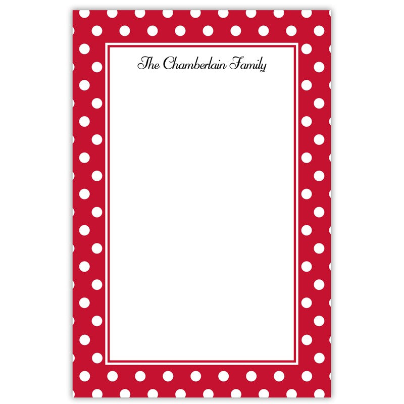 boatman geller polka dot cherry notepad