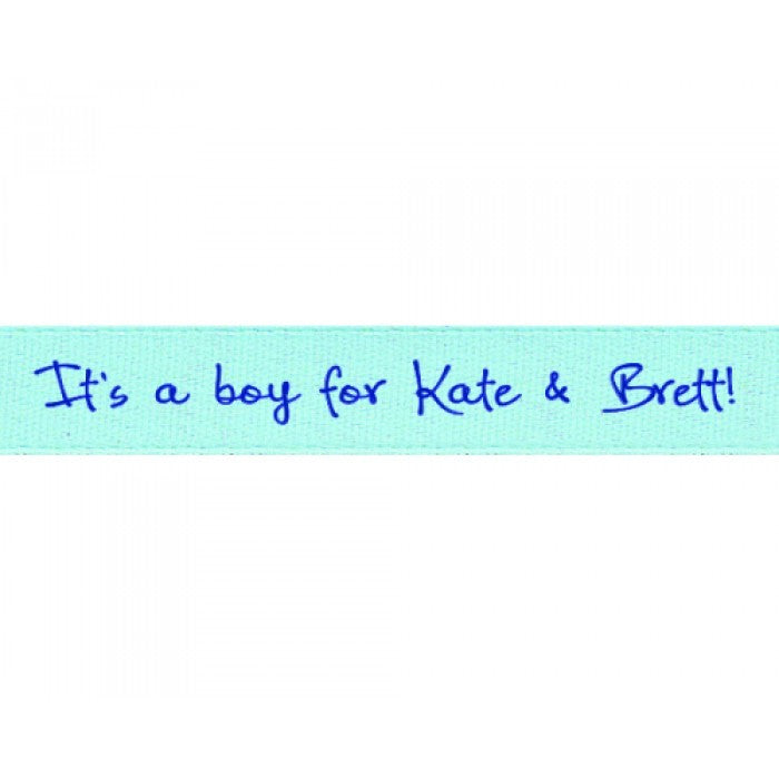 light blue personalized ribbon