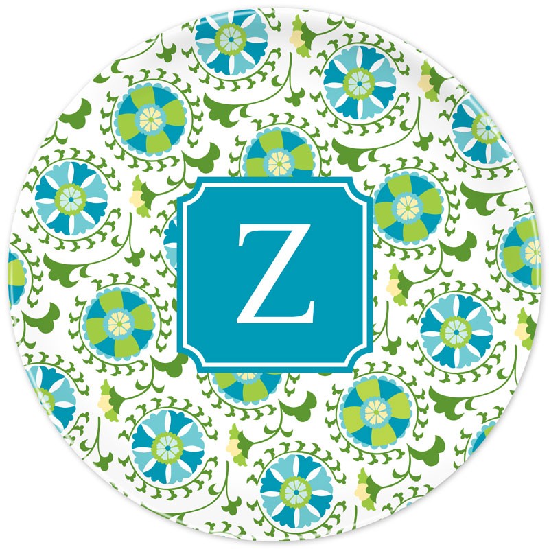 boatman geller suzani teal plate