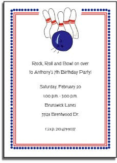personalized invitations bowlathon