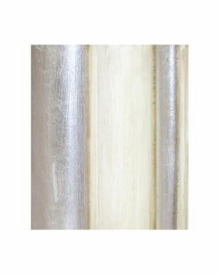 linen with silver gilding and tea stain glaze finish
