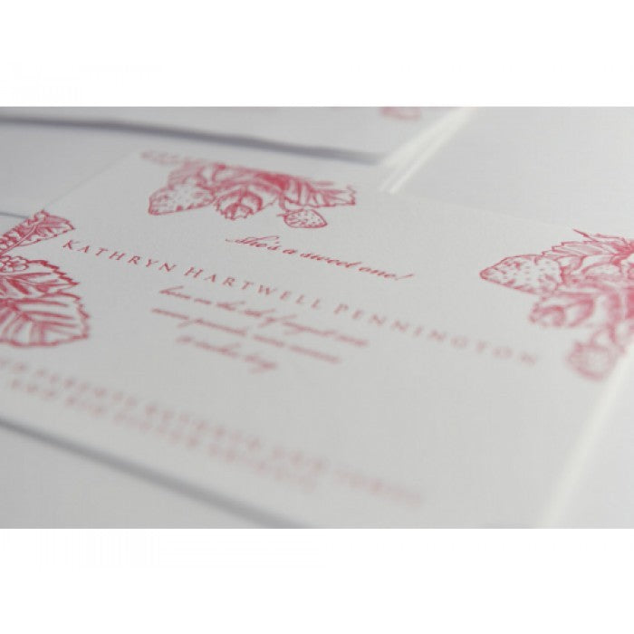 letterpress baby announcement - kathryn