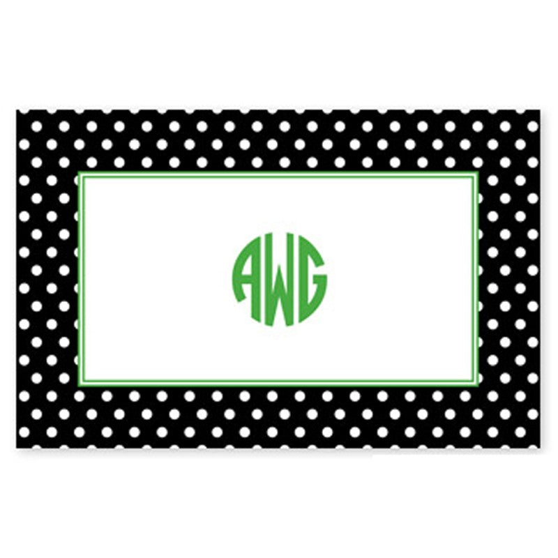 boatman geller polka dot black disposable placemats