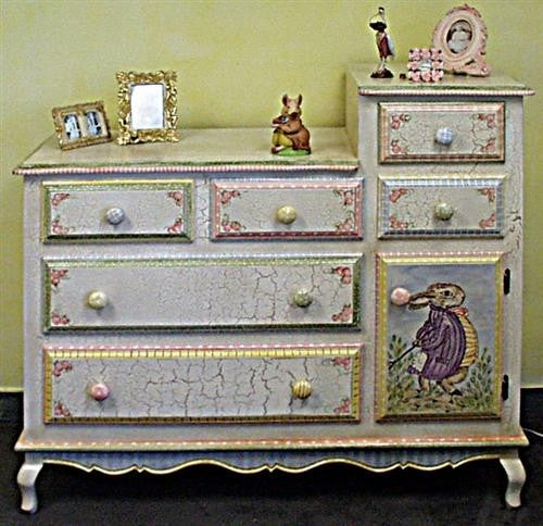 french changing table (enchanted forest) by art forkids