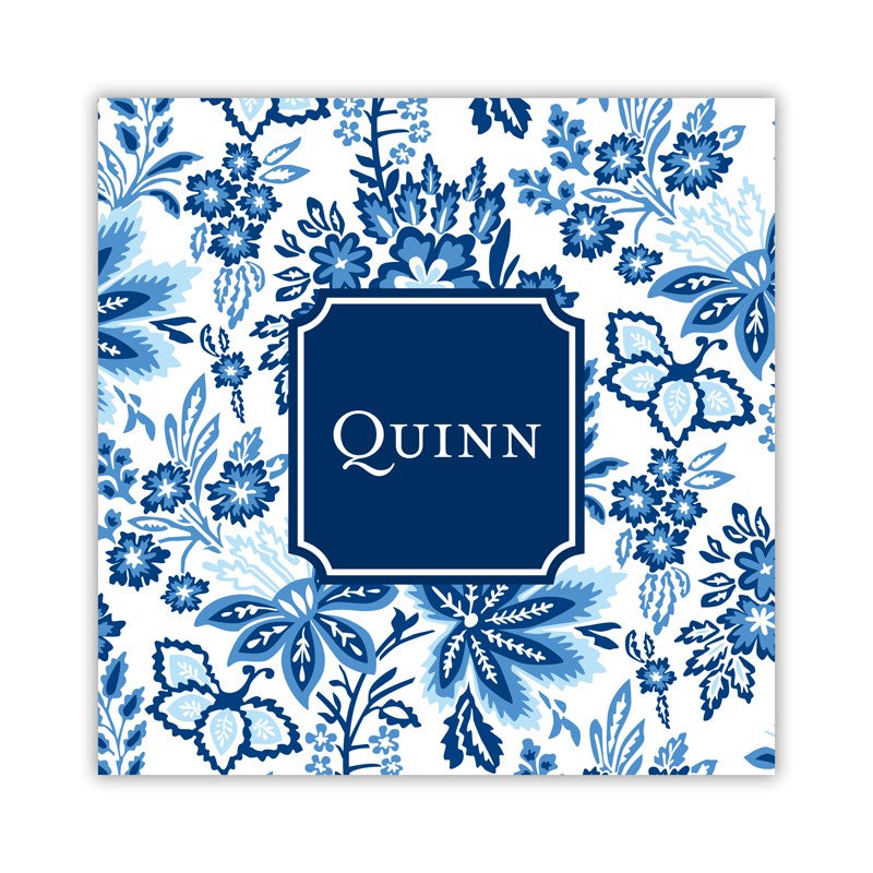 classic floral blue coaster square paper coaster set of 50
